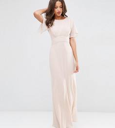 Платье макси из мягкого материала ASOS TALL WEDDING - Розовый