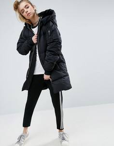 Длинный бомбер adidas - Черный