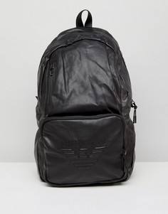 Черный рюкзак из искусственной кожи с логотипом Armani Jeans - Черный