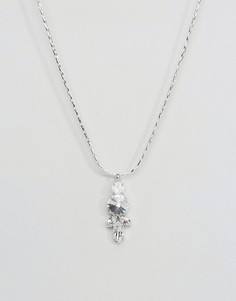 Ожерелье с подвеской из кристаллов Swarovski от Krystal London - Серебряный