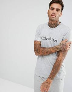 Хлопковая футболка с логотипом Calvin Klein - Серый