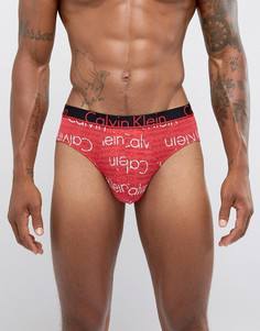 Трусы с логотипом Calvin Klein - Красный