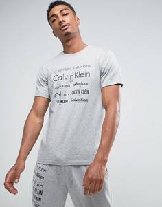 Облегающая футболка с логотипом Calvin Klein - Серый