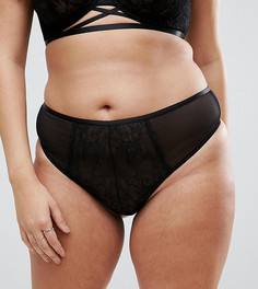 Кружевные стринги ASOS CURVE - Черный