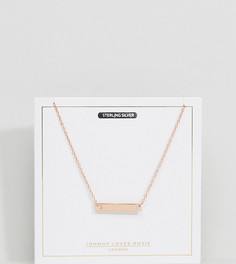 Ожерелье с покрытием из розового золота и буквой S на подвеске Johnny Loves Rosie - Золотой