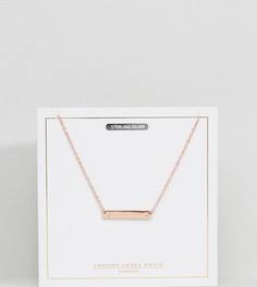 Ожерелье с покрытием из розового золота и буквой J на подвеске Johnny Loves Rosie - Золотой