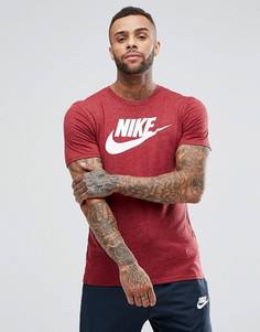 Красная меланжевая футболка Nike Legacy 875409-054 - Красный