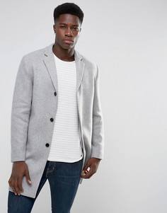 Пальто с добавлением шерсти Selected Homme - Серый