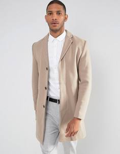 Пальто с добавлением шерсти Selected Homme - Бежевый