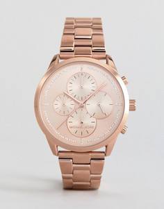 Часы-хронограф цвета розового золота Michael Kors MK6521 - Золотой
