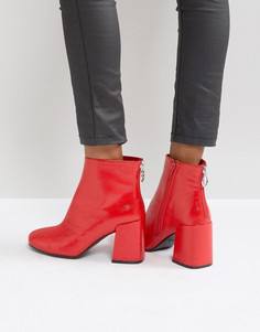 Красные лакированные ботинки Boohoo - Красный