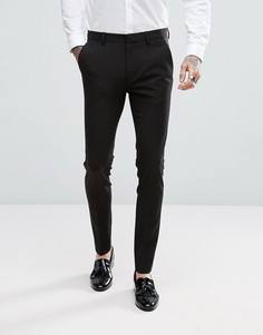 Черные супероблегающие брюки под смокинг ASOS - Черный