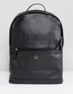Черный кожаный рюкзак с тиснением ASOS - Черный