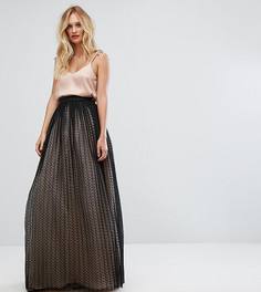 Юбка макси из тюля в горошек ASOS TALL - Черный