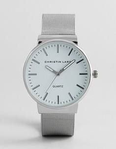 Серебристые часы с круглым белым циферблатом Christin Lars - Серебряный
