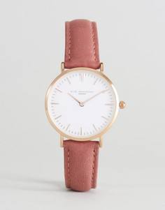 Часы с белым циферблатом и розовым ремешком Elie Beaumont - Розовый