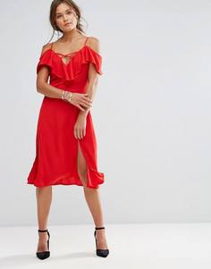 Платье с разрезом Lunik - Красный
