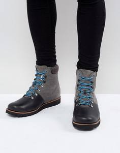 Кожаные непромокаемые ботинки UGG Halfdan Treadlite - Серый