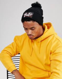 Шапка-бини с помпоном Mitchell & Ness Cursive Chicago Bulls - Черный