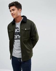 Куртка с подкладкой из искуcственного меха Jack & Jones Core - Зеленый