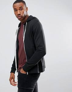 Худи с контрастной молнией Jack & Jones Originals - Черный