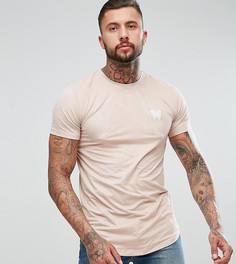 Розовая обтягивающая футболка из искусственной замши Good For Nothing - Розовый