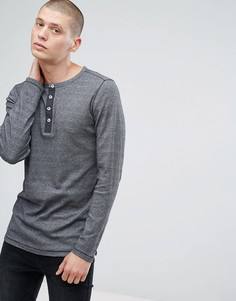 Лонгслив хенли Jack & Jones Vintage - Черный