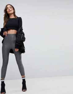 Блестящие леггинсы ASOS - Серебряный