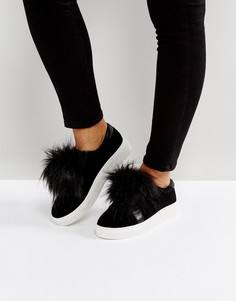 Кроссовки с искусственным мехом KG By Kurt Geiger - Черный