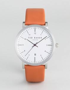Часы со светло-коричневым кожаным ремешком Ted Baker Samuel - Рыжий