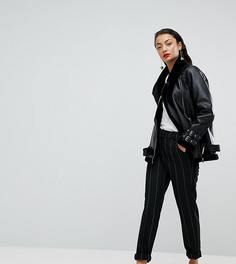 Строгие брюки в тонкую полоску Vero Moda Tall - Черный