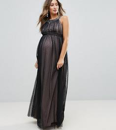Платье макси Little Mistress Maternity - Черный