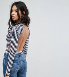 Боди в полоску с открытой спиной PrettyLittleThing - Мульти