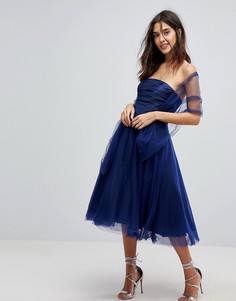 Платье миди без бретелек Forever Unique - Синий