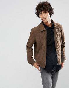 Серо-коричневая замшевая куртка Goosecraft - Коричневый