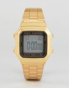 Цифровые часы в винтажном стиле Casio A178WGA-1 - Золотой