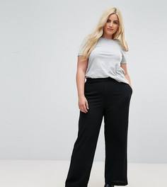Черные широкие брюки New Look Curve - Черный
