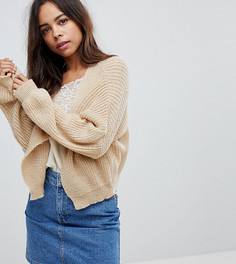 Кардиган в рубчик ASOS PETITE - Светло-бежевый