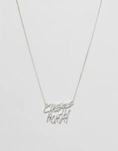 Ожерелье с подвеской-логотипом Cheap Monday - Серебряный