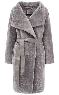 Шуба из овчины с поясом Virtuale Fur Collection