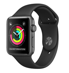 Умные часы APPLE Watch Series 3 42mm Grey Space with Black Sport Band MQL12RU/A