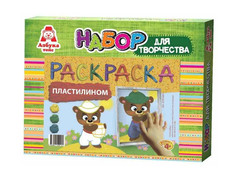 Набор для лепки Азбука тойс Аппликация пластилином Мишка АПЛ-0001