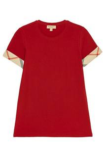 Красная футболка из хлопка Burberry
