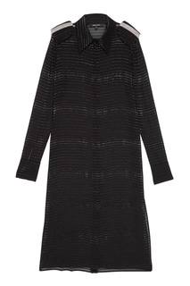 Шелковое платье-рубашка с люрексом Esve