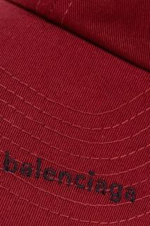 Бордовая кепка из хлопка Balenciaga