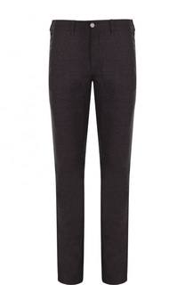 Шерстяные брюки прямого кроя Canali