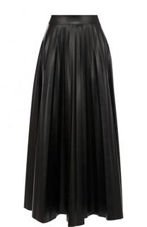 Кожаная плиссированная юбка-миди Inna Honour