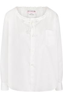Хлопковая блуза с круглым вырезом Comme des Garcons GIRL