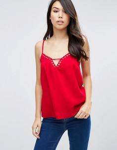 Топ на бретельках с вырезами ASOS - Красный