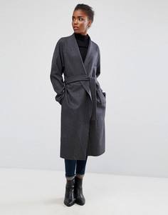 Шерстяное пальто Minimum - Серый